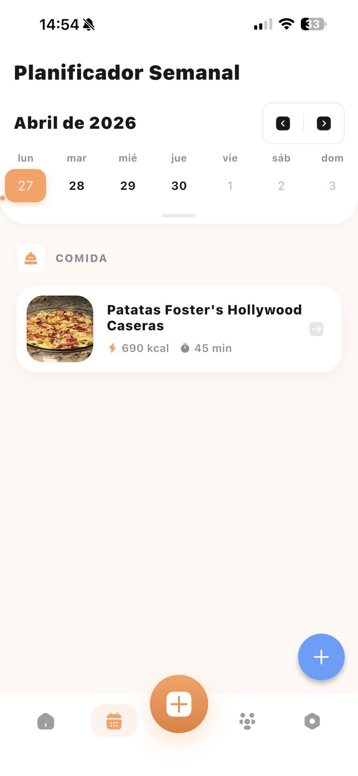 Planificador semanal de comidas en Flavia